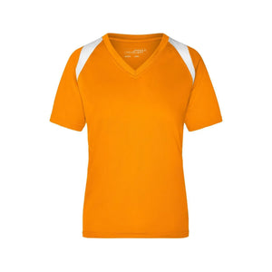T-shirt Ladies Running-t arancione / S - personalizzabile con logo