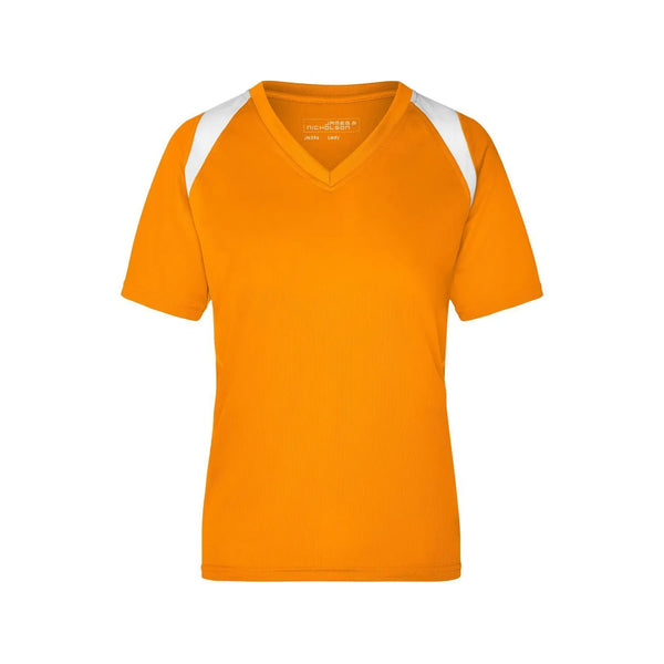 T-shirt Ladies Running-t arancione / S - personalizzabile con logo