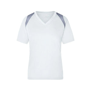 T-shirt Ladies Running-t bianco / S - personalizzabile con logo