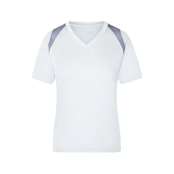 T-shirt Ladies Running-t bianco / S - personalizzabile con logo