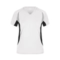 T-shirt Ladies Running-t bianco / S - personalizzabile con logo