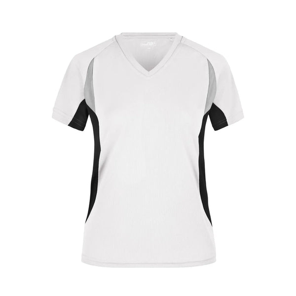 T-shirt Ladies Running-t bianco / S - personalizzabile con logo