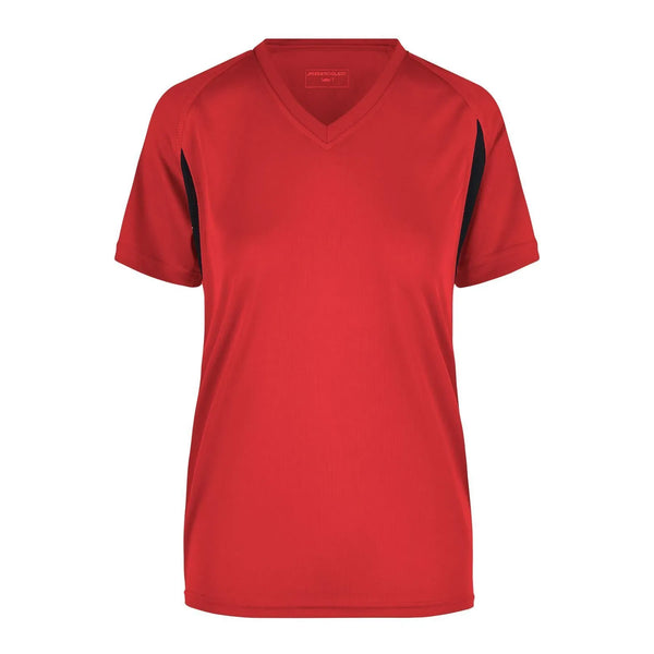 T-shirt Ladies Running-t rosso / XS - personalizzabile con logo
