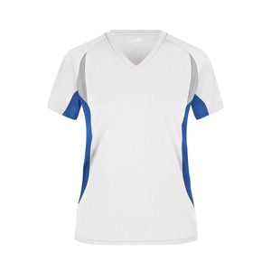 T-shirt Ladies Running-t white/royal / S - personalizzabile con logo