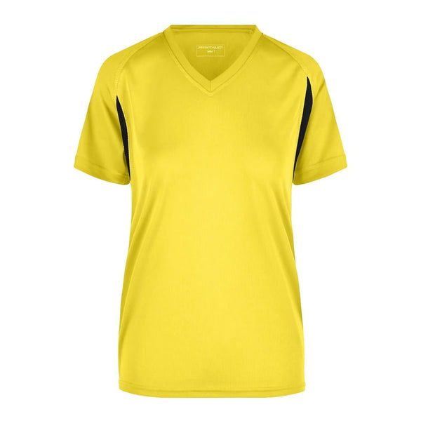 T-shirt Ladies Running-t yellow/black / XS - personalizzabile con logo