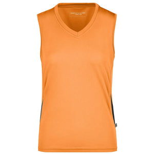 T-shirt Ladies Running Tank arancione / S - personalizzabile con logo