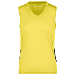 T-shirt Ladies Running Tank giallo / S - personalizzabile con logo