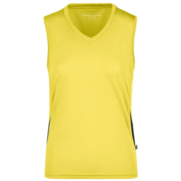 T-shirt Ladies Running Tank giallo / S - personalizzabile con logo