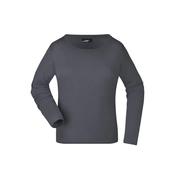 T-shirt Ladies Shirt Long-sleeved Medium graphite / S - personalizzabile con logo