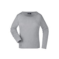 T-shirt Ladies Shirt Long-sleeved Medium grigio / S - personalizzabile con logo