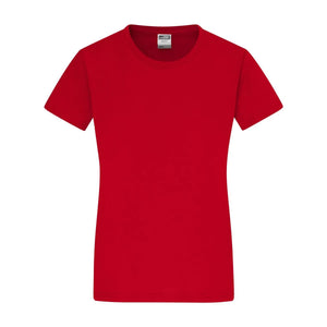 T-shirt Ladies Slim Fit-t rosso / S - personalizzabile con logo