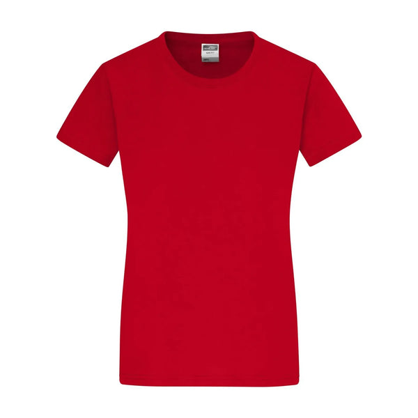 T-shirt Ladies Slim Fit-t rosso / S - personalizzabile con logo