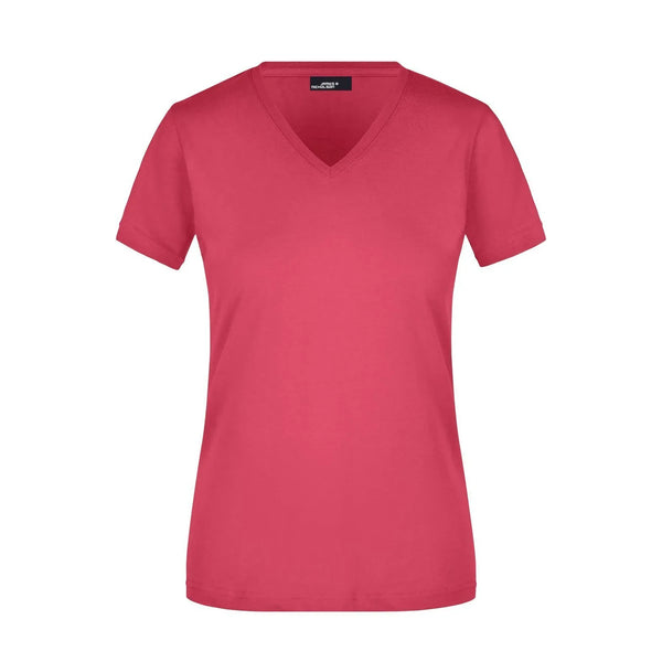 T-shirt Ladies Slim Fit V-t - personalizzabile con logo