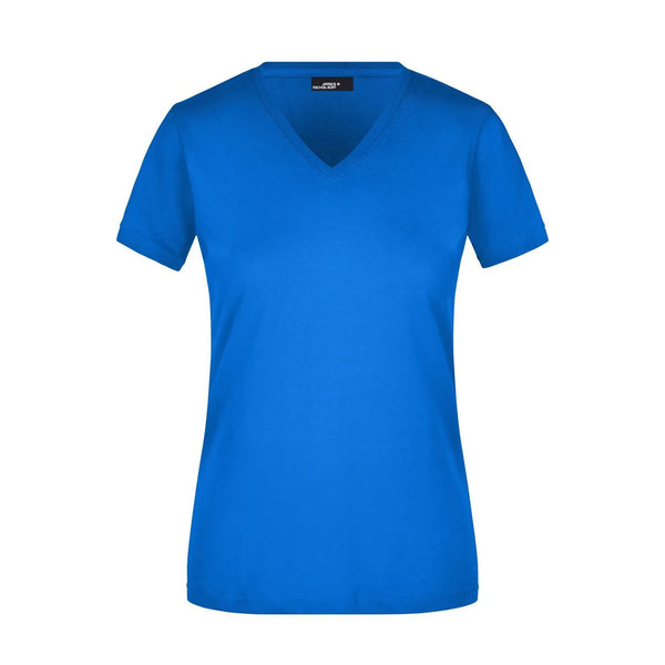 T-shirt Ladies Slim Fit V-t royal / S - personalizzabile con logo