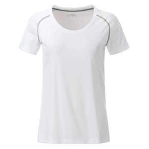 T-shirt Ladies Sports bianco / XS - personalizzabile con logo