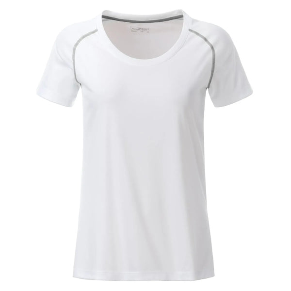 T-shirt Ladies Sports bianco / XS - personalizzabile con logo