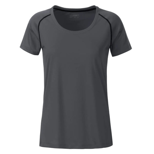 T-shirt Ladies Sports grigio / XS - personalizzabile con logo