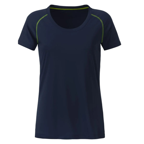 T-shirt Ladies Sports navy/bright-yellow / XS - personalizzabile con logo