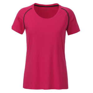 T-shirt Ladies Sports rosa / XS - personalizzabile con logo