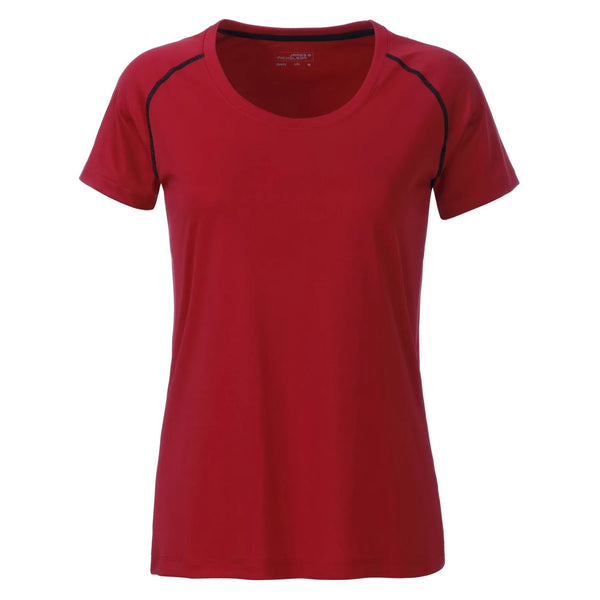 T-shirt Ladies Sports rosso / XS - personalizzabile con logo