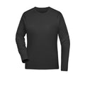 T-shirt Ladies Sports Shirt Long-sleeved nero / XS - personalizzabile con logo