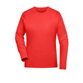 T-shirt Ladies Sports Shirt Long-sleeved rosso / XS - personalizzabile con logo