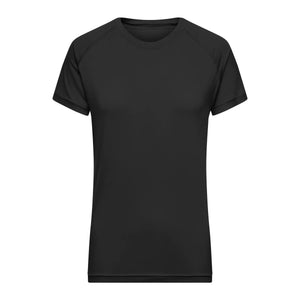 T-shirt Ladies Sports-t nero / XS - personalizzabile con logo