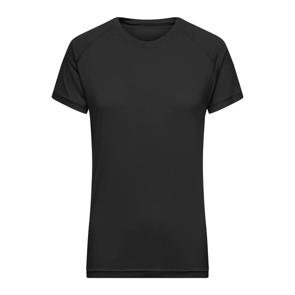 T-shirt Ladies Sports-t nero / XS - personalizzabile con logo
