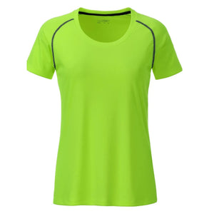 T-shirt Ladies Sports verde / XS - personalizzabile con logo
