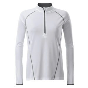 T-shirt Ladies Sportsshirt maniche lunghe bianco / XS - personalizzabile con logo