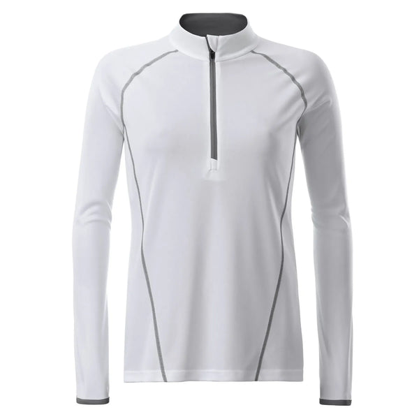 T-shirt Ladies Sportsshirt maniche lunghe bianco / XS - personalizzabile con logo