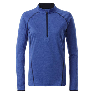 T-shirt Ladies Sportsshirt maniche lunghe blu / XS - personalizzabile con logo