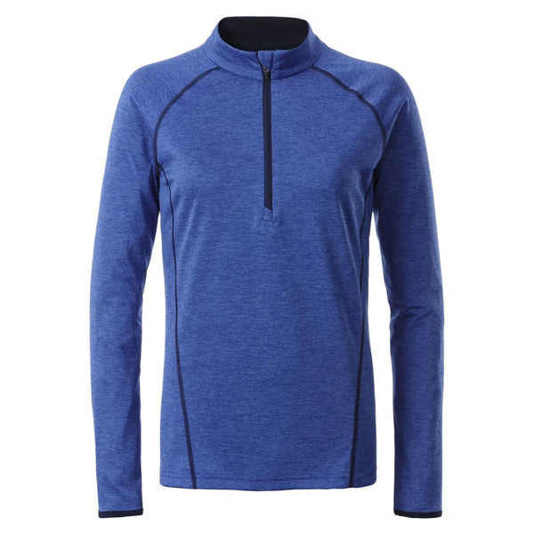 T-shirt Ladies Sportsshirt maniche lunghe blu / XS - personalizzabile con logo