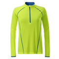 T-shirt Ladies Sportsshirt maniche lunghe giallo / XS - personalizzabile con logo