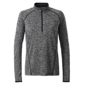 T-shirt Ladies Sportsshirt maniche lunghe nero / XS - personalizzabile con logo