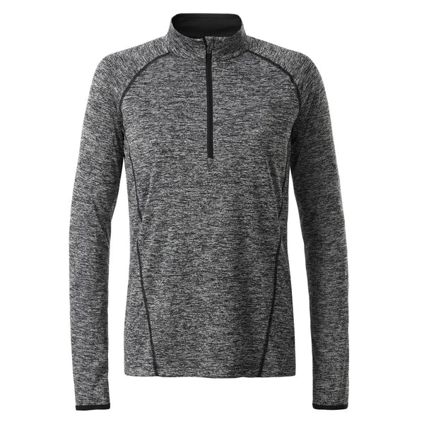 T-shirt Ladies Sportsshirt maniche lunghe nero / XS - personalizzabile con logo