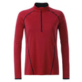T-shirt Ladies Sportsshirt maniche lunghe rosso / XS - personalizzabile con logo