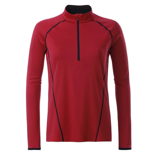 T-shirt Ladies Sportsshirt maniche lunghe rosso / XS - personalizzabile con logo