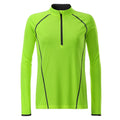 T-shirt Ladies Sportsshirt maniche lunghe verde / XS - personalizzabile con logo