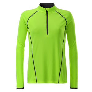 T-shirt Ladies Sportsshirt maniche lunghe verde / XS - personalizzabile con logo