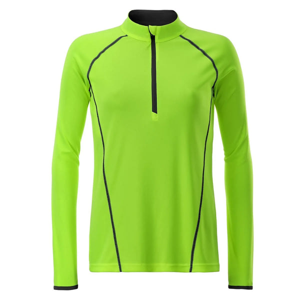 T-shirt Ladies Sportsshirt maniche lunghe verde / XS - personalizzabile con logo