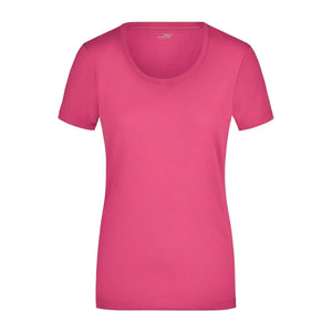 T-shirt Ladies Stretch Round-t rosa / S - personalizzabile con logo