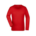T-shirt Ladies Stretch Shirt Long-sleeved rosso / S - personalizzabile con logo