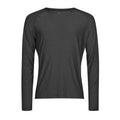 T-shirt Long Sleeve cooldry tee Black Melange / XS - personalizzabile con logo