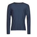 T-shirt Long Sleeve cooldry tee blu / XS - personalizzabile con logo