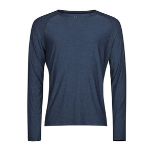 T-shirt Long Sleeve cooldry tee blu / XS - personalizzabile con logo