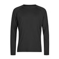 T-shirt Long Sleeve cooldry tee nero / XS - personalizzabile con logo