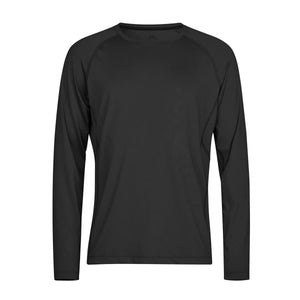 T-shirt Long Sleeve cooldry tee nero / XS - personalizzabile con logo