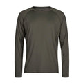 T-shirt Long Sleeve cooldry tee verde / XS - personalizzabile con logo