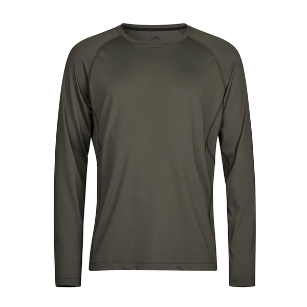 T-shirt Long Sleeve cooldry tee verde / XS - personalizzabile con logo